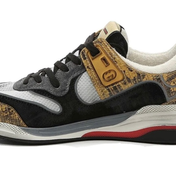 Gucci Black Ultrapace Sneaker Size 7 NIB - Picture 2 of 8